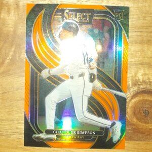 2025 Panini Select Baseball Chandler Simpson ORANGE RC Prizm /49 Tampa Bay Rays